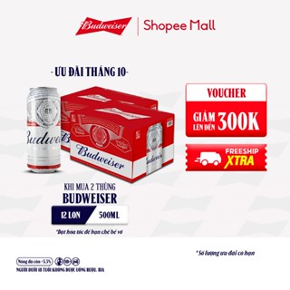 Combo 2 Thùng 12 Lon Bia Budweiser (500ml/lon)