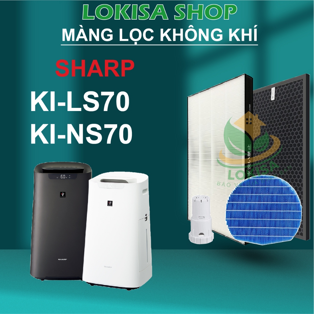 Màng lọc không khí sharp KI-LS70 NS70, Màng lọc hepa sharp Màng lọc than hoạt tính sharp màng bù ẩm 