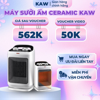 Máy Sưởi Ceramic KAW K3000, Quạt Sưởi Mini Công Suất 1500W Làm Ấm Nhanh, Tự Động Ngắt Điện An Toàn