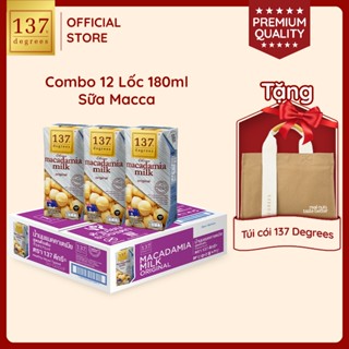 [MUA THÙNG 12 LỐC 180ML TẶNG 1 TÚI CÓI] Sữa Hạt Mắc Ca 137 Degrees Nhập Khẩu Thái Lan Dinh Dưỡng