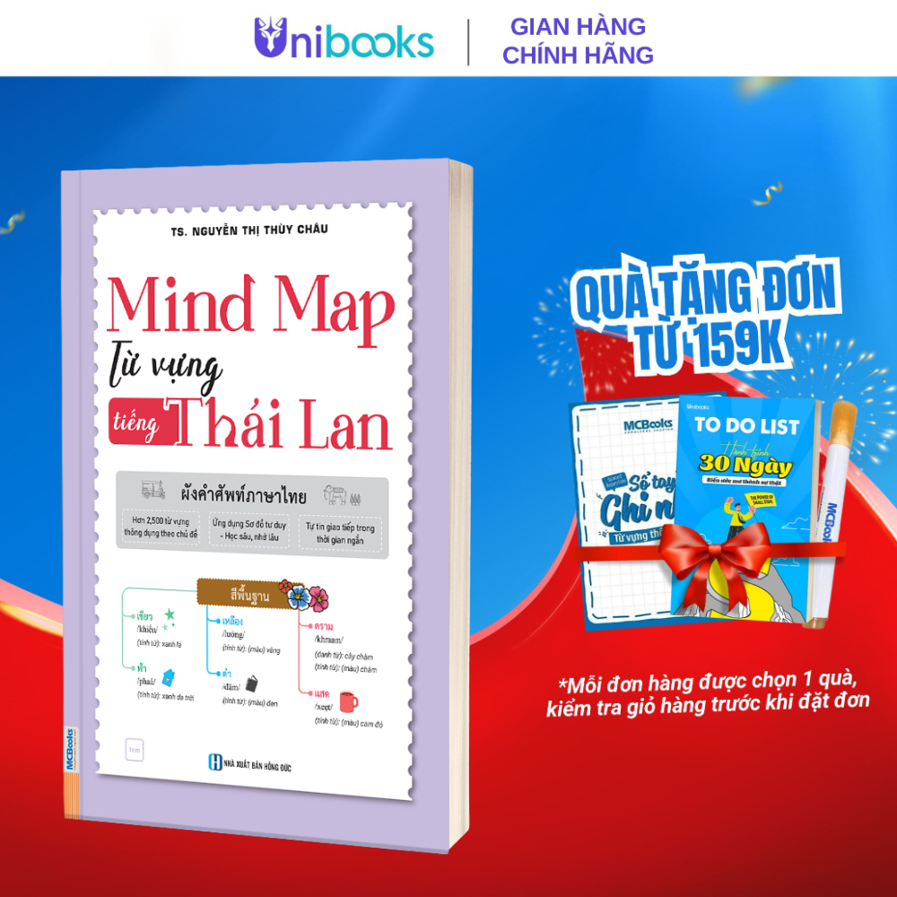 Sách - Mind map Từ Vựng Tiếng Thái Lan - Dành cho người bắt đầu