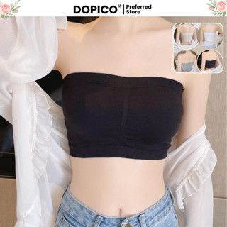 Áo bra nữ không dây mặc cúp ngực, áo ống đệm mút mỏng mềm mịn mặc thoáng mát Lanixa DOPICO B7735