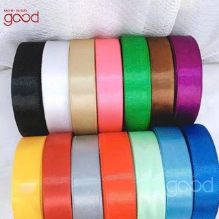 Cuộn ruy băng lụa bản 2.5cm dài 22m – màu sắc đa dạng, trang trí hộp quà, túi quà, làm nơ handmade xinh xắn