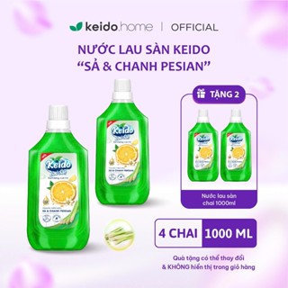 Combo 4 Chai Nước Lau Sàn Keido 1000ml – Tinh Dầu Quế, Sả Chanh, Thiên Nhiên, Ngăn Côn Trùng