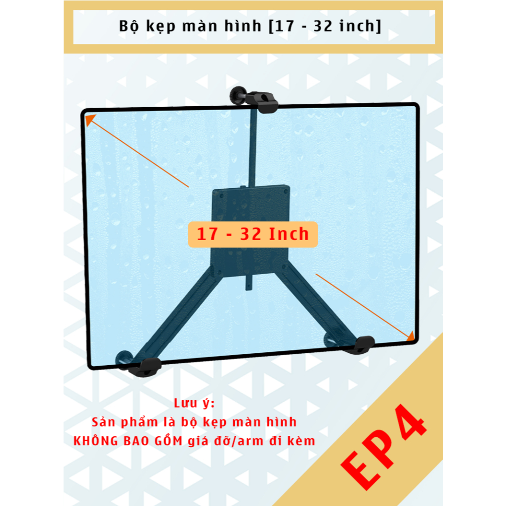 EP4 PRO #Bộ kẹp màn hình [17-32 icnh] #Sử dụng cho màn hình không có lỗ ốc [Ưu việt hơn Fp1]