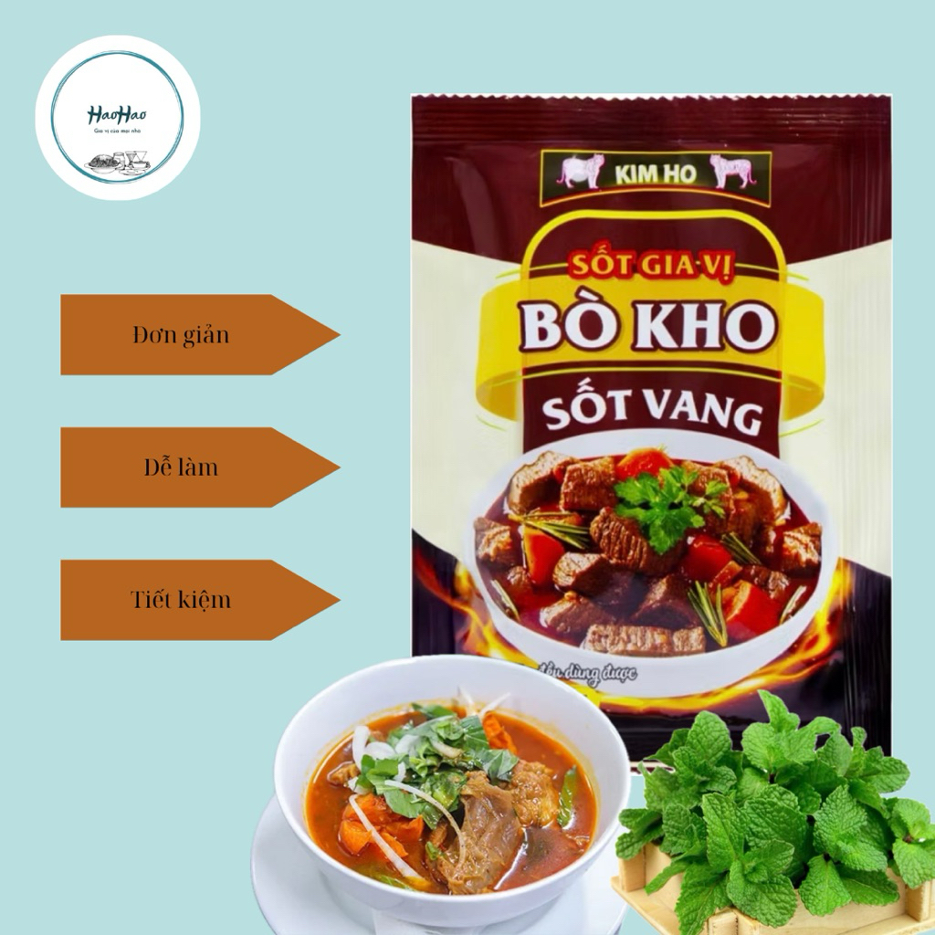 Sốt bò kho sốt vang (80g) gia vị bò kho sốt vang