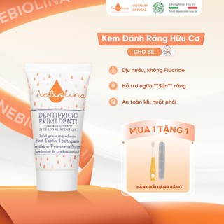 Kem đánh răng cho bé chiết xuất Yến mạch hữu cơ NeBiolina nuốt được 50g