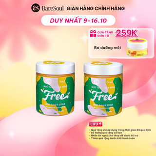 Combo 2 Muối tắm gội tẩy tế bào chết tẩy tế bào chết da đầu, tóc BareSoul FREE Hair Scrub 330g x2