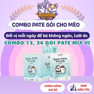 Combo 12 24 gói Pate Sữa Dê Cho Mèo PetQ 70g - Thức ăn ướt cho mèo mọi lứa tuổi, dinh dưỡng cao, bổ sung nước