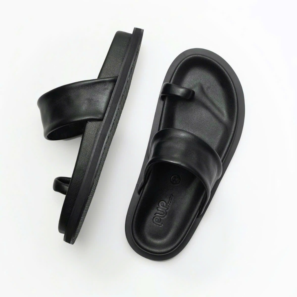 Dép Da Nam Nữ Pup Sandal, Dép Xỏ Ngón Bản To Êm Chân, Đế Dày Basic Dễ Phối Đồ