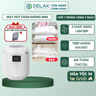  Máy hút chân không quần áo DELAX cầm tay mini hút chân không quần áo chăn gối nhỏ gọn kèm túi 