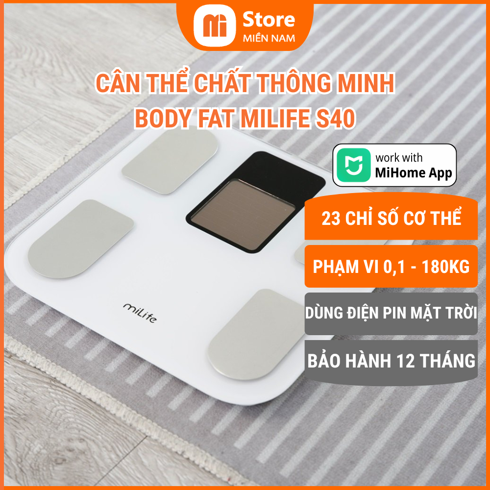 Cân điện tử milife InBody thông minh phân tích chỉ số cơ thể, kết nối app  S400/S40 / S200 / S20