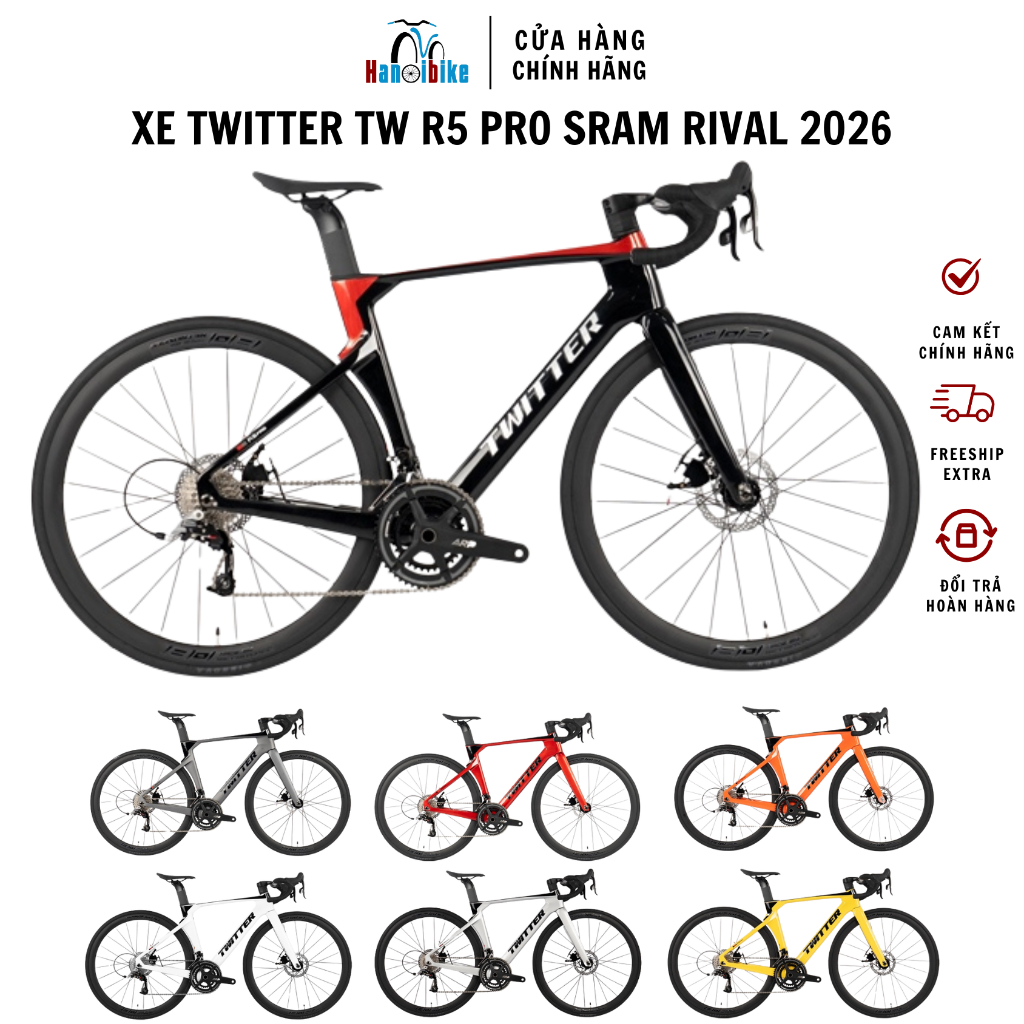 Xe đạp thể thao Road TWITTER TW R5 Pro group SRAM RIVAL 22S 2026