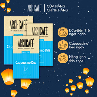 Combo 3 Cà phê hòa tan vị Cappuccino Dừa Archcafé (hộp 12 gói x 20g)