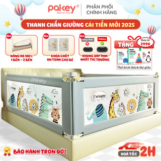 [HỎA TỐC] Thanh Chắn Giường PAKEY Chính Hãng, Thanh Chặn Giường An Toàn Cho Bé Nâng Hạ 1-2 Bên Tiện Lợi
