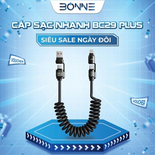 Cáp Sạc Lò Xo Đa Năng BC29 PLUS Sạc Nhanh 240W, Cáp Sạc Nhanh 4 IN 1 Chống Rối, Sạc Nhanh 240W