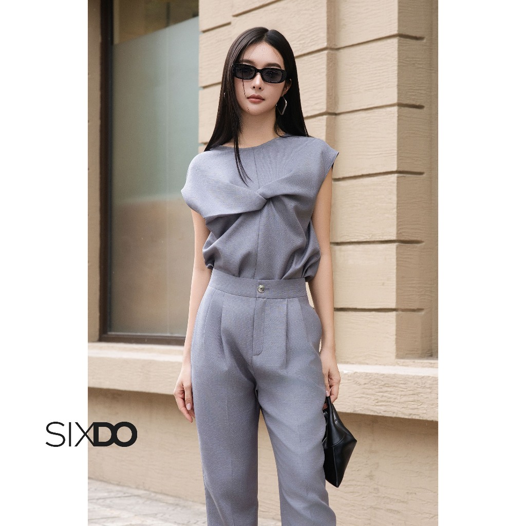 Quần baggy xám công sở SIXDO (Gray Raw Baggy Pants)