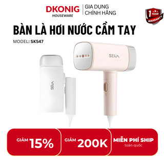 Bàn là ủi hơi nước cầm tay SEKA SK547 công suất 1200W bàn ủi mini gấp gọn mặt ủi thép bảo hành 1 năm