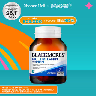 [BLACKMORES] Vitamin Tổng Hợp Hỗ Trợ Sức Khỏe Nam Giới BLACKMORES Multivitamin For Men Lọ 50 Viên