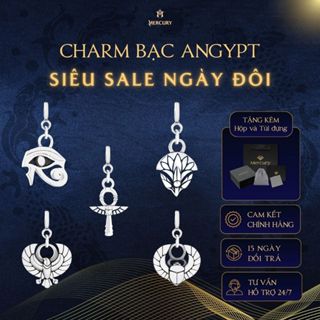 Charm Bạc 925 Mercury Angypt - Phụ kiện trang sức, vòng đeo tay - Họa tiết Ai Cập cổ đại