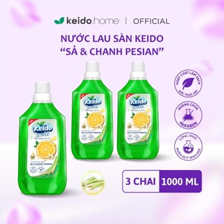 Nước Lau Sàn KEIDO Chai 1L – Tinh Dầu Quế & Sả Chanh, Kháng Khuẩn, Ngăn Côn Trùng, Bảo Vệ Sàn