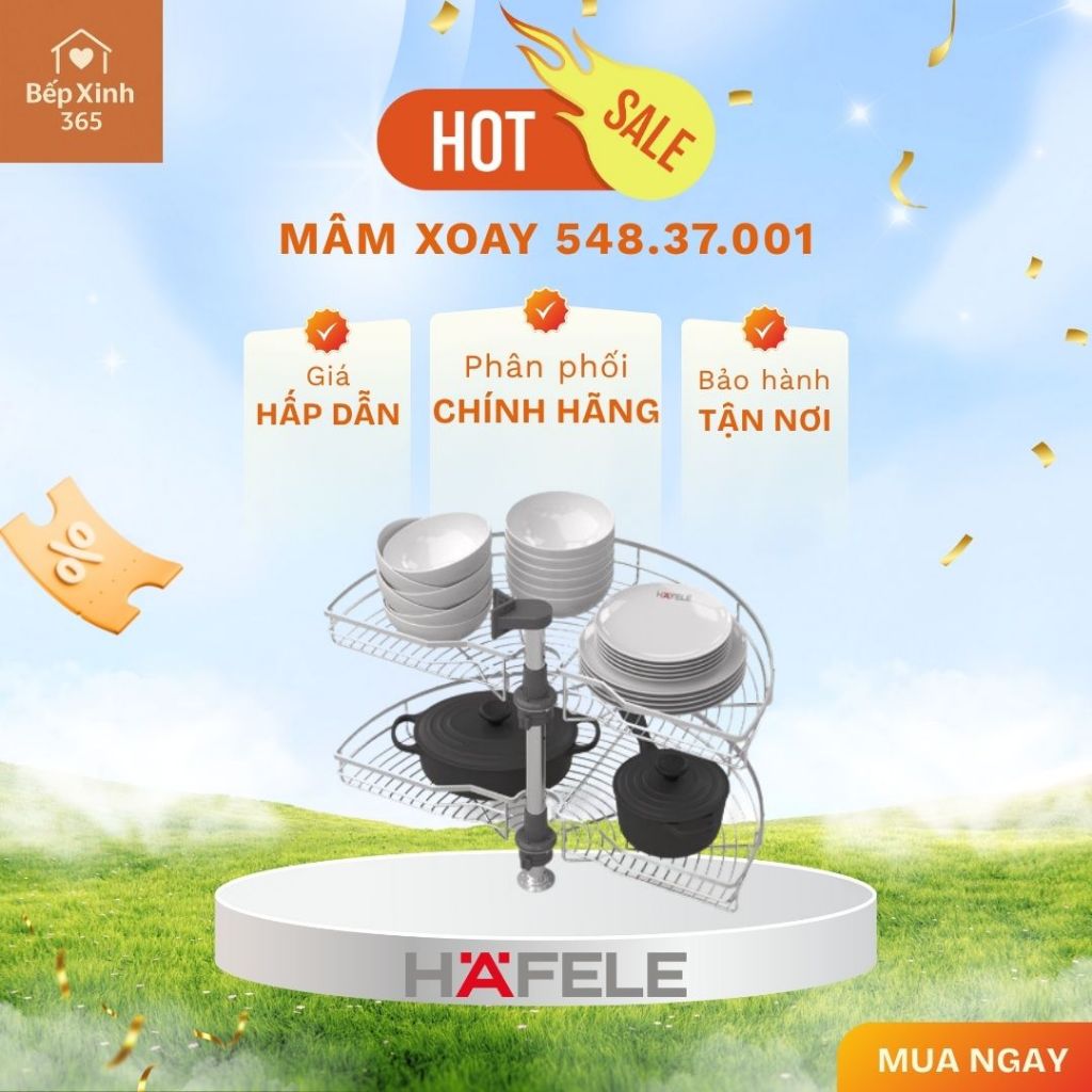 Mâm xoay 180 độ Hafele 548.37.001 – Thiết kế xoay thông minh 180 độ
