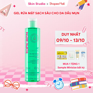 Sữa rửa mặt dạng gel cho da dầu mụn TOPICREM AC PURIFYING CLEANSING 200ml - Skin Studio
