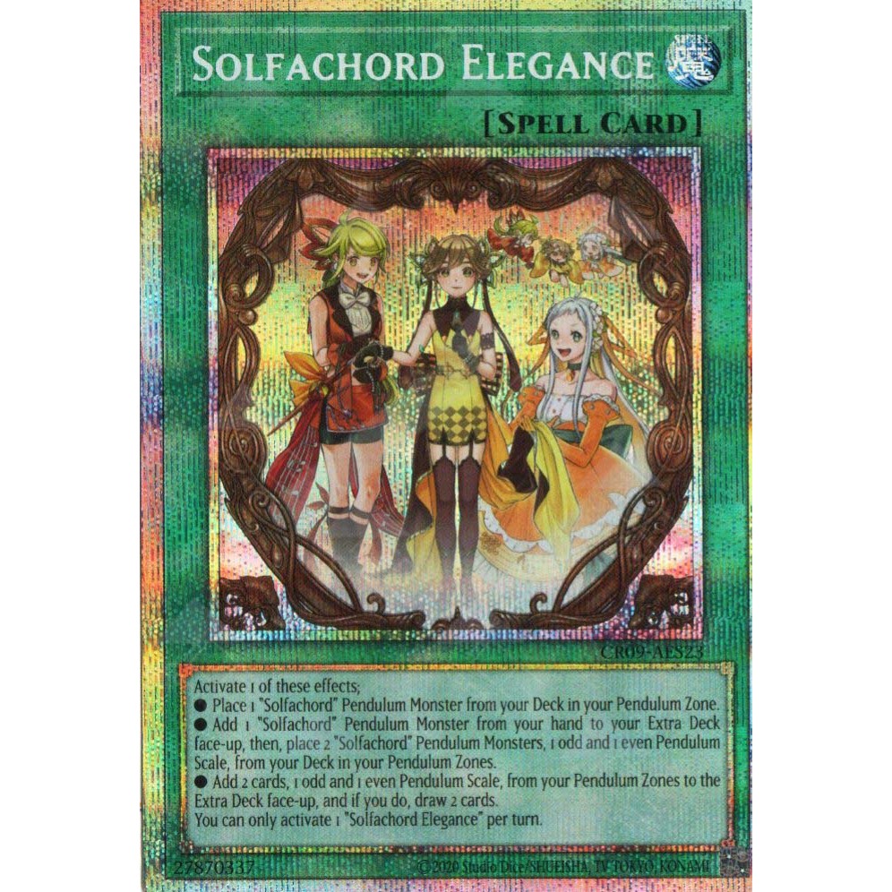 [ Bài Yugioh Chính Hãng ] CR09-AES23 Solfachord Elegance (PSER)