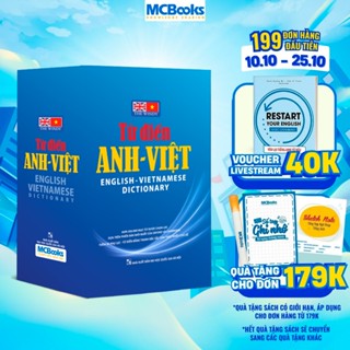 Sách - Từ Điển Anh Việt Phiên Bản Bìa Xanh Cứng - Giải Nghĩa Đầy Đủ Ví Dụ Phong Phú MCBooks