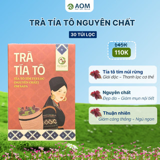  Trà Tía Tô Sapa Túi Lọc OM NATURAL Thanh Lọc Cơ Thể Sapa Nguyên Chất 100% có 30 Túi  hộp 