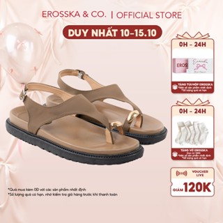 EROSSKA - Sandal xỏ ngón đi biển kiểu dáng đơn giản năng động màu nâu cao 2cm - SE013