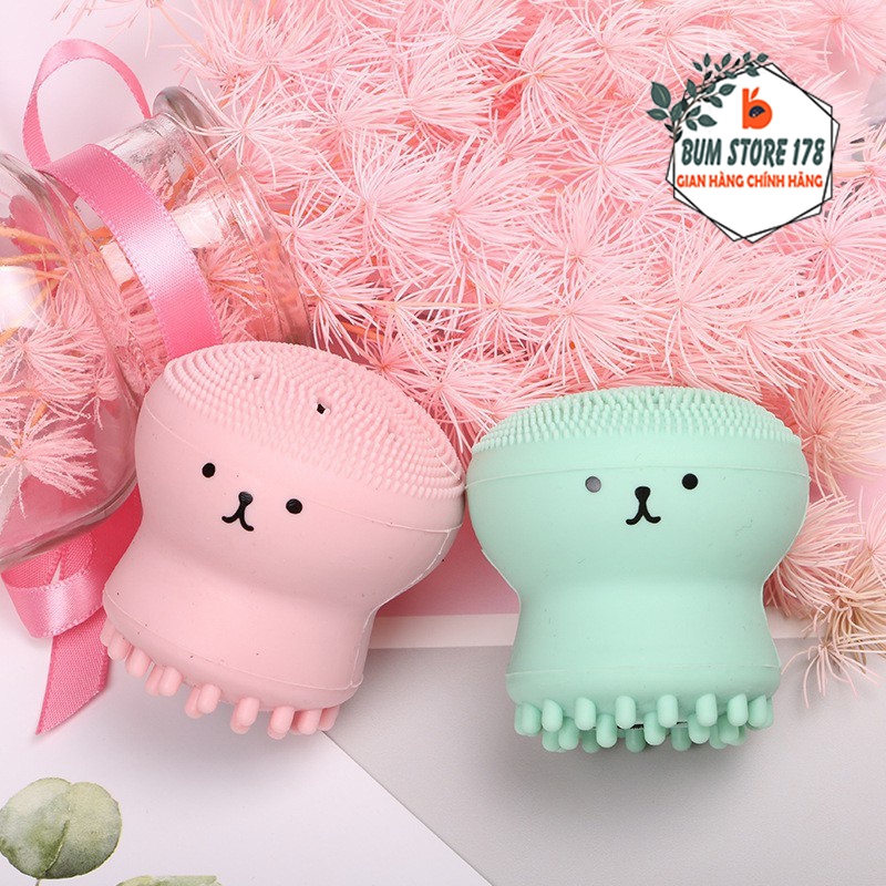 Combo 3 Cọ Massage Rửa Mặt Silicon 2 Đầu Bạch Tuộc, Có Rửa Mặt Làm Sạch Sâu Lỗ Chân Lông Bã Nhờn