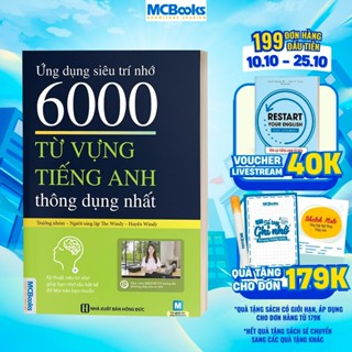 Sách - Ứng Dụng Siêu Trí Nhớ 6000 Từ Vựng Tiếng Anh Thông Dụng Nhất Cho Người Học Tiếng Anh Cơ Bản - Học Kèm App Online