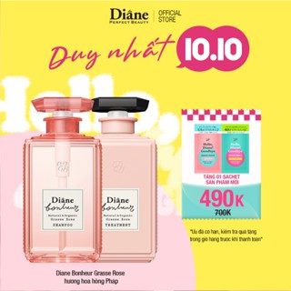 COMBO dầu gội dầu xả phục hồi hư tổn dưỡng tóc chăm sóc tóc Diane Bonheur Grasse Rose 500ml*2