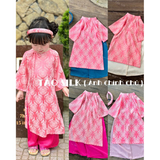 🆘TẶNG CÀI GẤM🆘 Áo Dài Cho Bé Gái Vải Gấm Cao Cấp, Bao Gồm Áo Và Quần (Ảnh Shop Chụp)