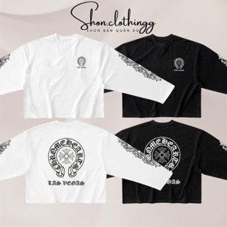  Áo Thun Tay Dài Chrome Heart Form Boxy Long Sleeve Cotton 2 Chiều Dày Dặn Thoáng Mát Unisex 