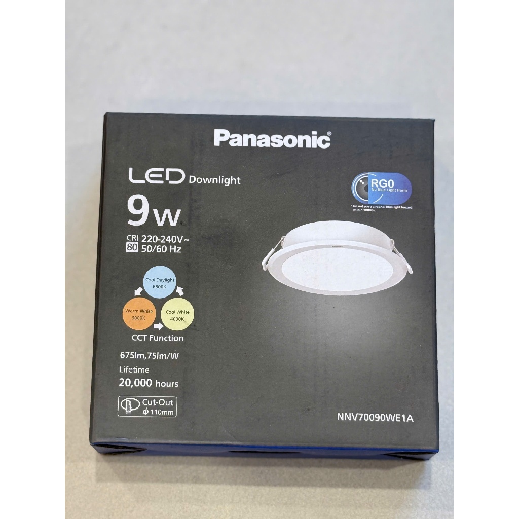 Đèn Led Âm Trần Panasonic Đổi 3 Mầu 9w Phi 110 mm