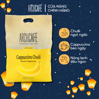Túi Cà phê Cappuccino Chuối - Cafe hoà tan Archcafé (túi 50 gói x 20g)