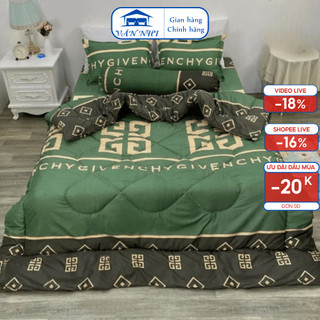 Set Chăn Phao Dày Dặn 5 Món Siêu Xinh, Bộ Chăn Ga Gối Mùa Đông Siêu Nhẹ Cao Cấp Số 1 Hàn Quốc