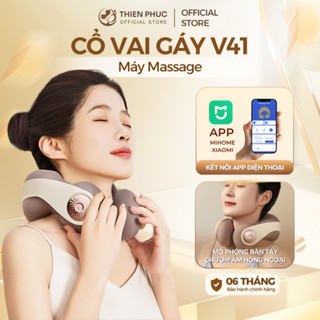 Gối massage cổ vai gáy V41 kết nối App Mihome, máy mát xa chườm ấm hồng ngoại, xoa bóp giảm đau mỏi