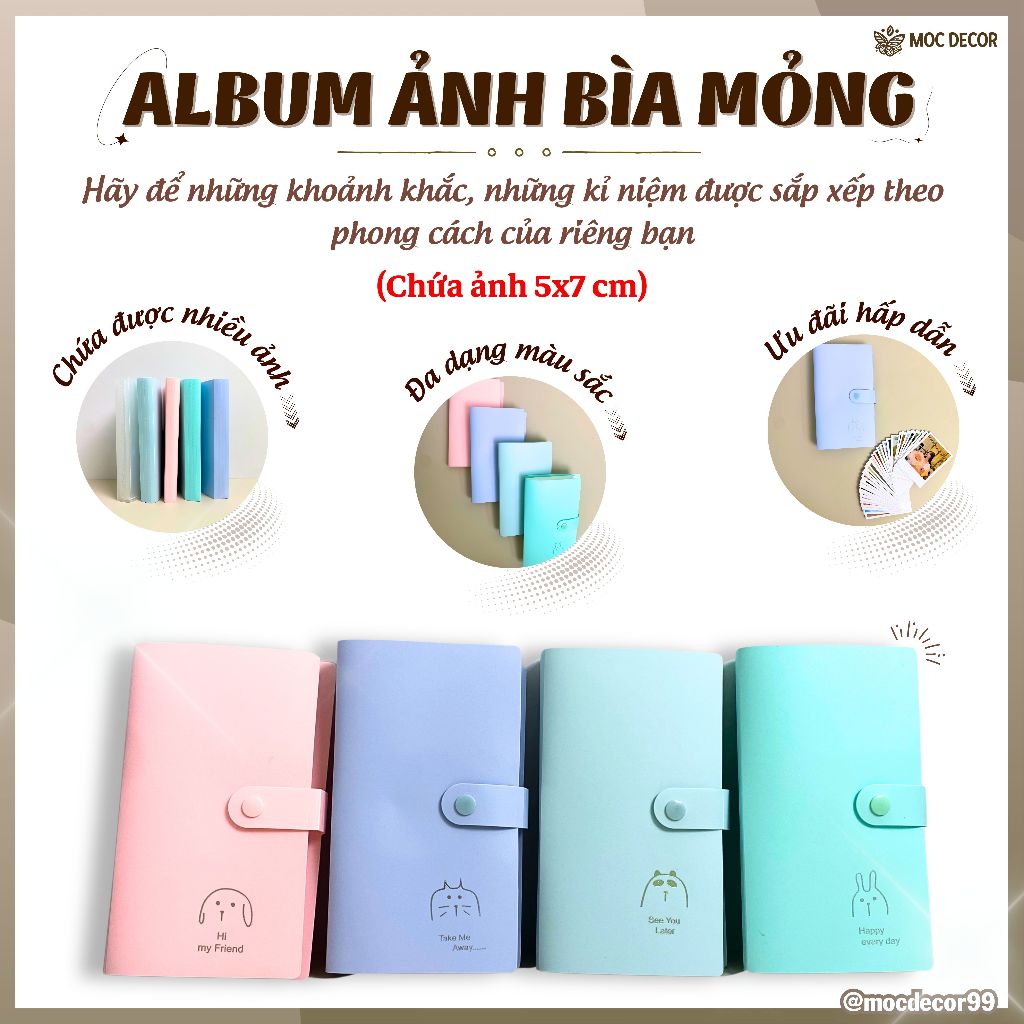 [ALBUM KHÔNG BAO GỒM ẢNH] Album đựng ảnh 5x7 đựng loại 120 ảnh hoặc loại 240 ảnh, lưu trữ kỉ niệm.