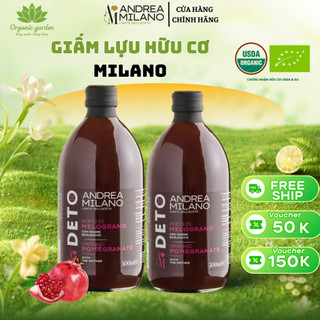  Giấm Lựu hữu cơ Có giấm cái Milan 500ml Organic Pomegranate Vinegar With The Mother 500ml 