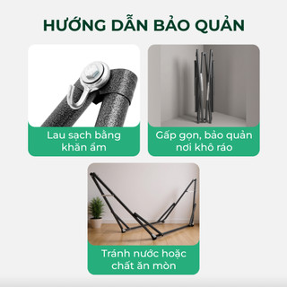Khung giá võng thép sơn tĩnh điện Lâm Tùng phi 32 bền bỉ chưa bao gồm lưới võng