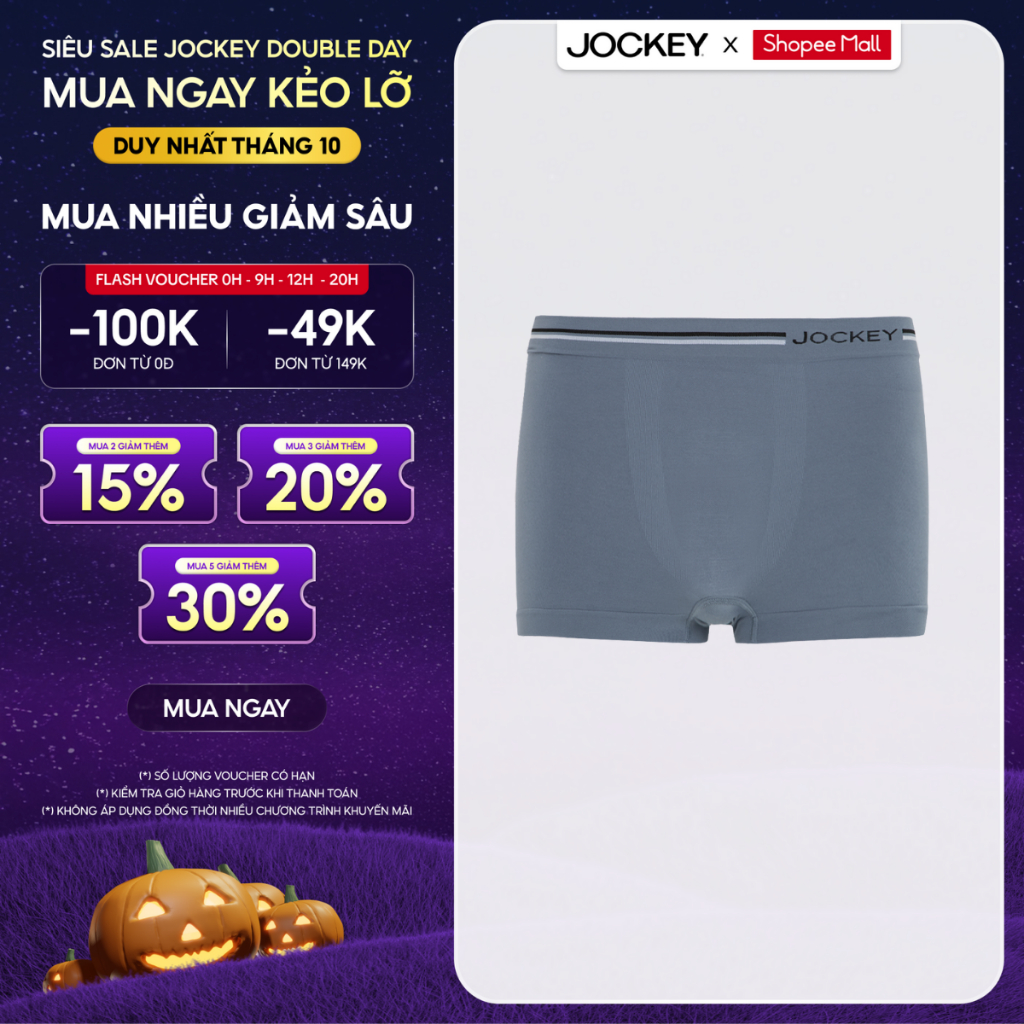 Quần Lót Nam Jockey Dáng Trunk Boxer Seam Free Mềm Mại Kháng Khuẩn - J9118