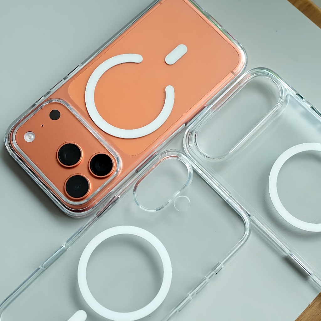 Ốp lưng điện thoại trong suốt HD Có nút camera ốp lưng điện thoại chống sốc cho iPhone 17 16 Pro max