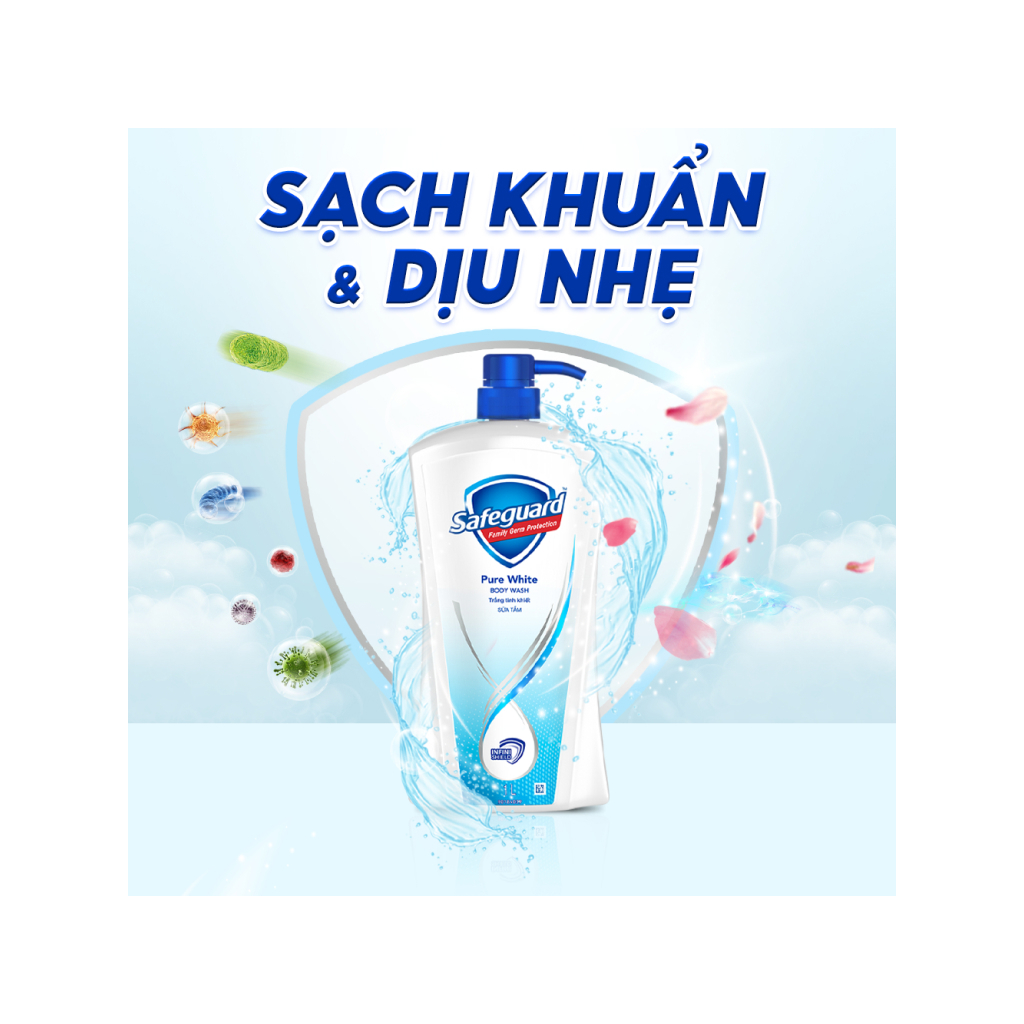  Sữa tắm Safeguard sạch khuẩn trắng tinh khiết 720ml 