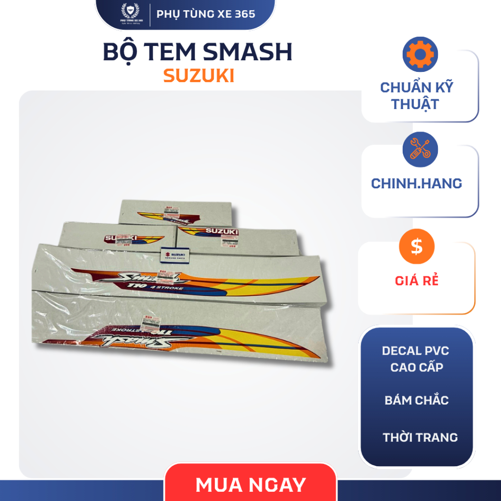 Bộ tem Su.zu.ki SMASH đỏ, Bộ tem Su.zu.ki thời trang