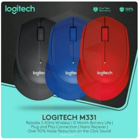 Mouse Văn Phòng Không Dây Logitech Silent M331