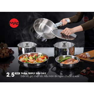 Bộ Nồi Chảo Inox Cán Rời 9 Món iMat – Đa dụng, bền bỉ, tiết kiệm không gian