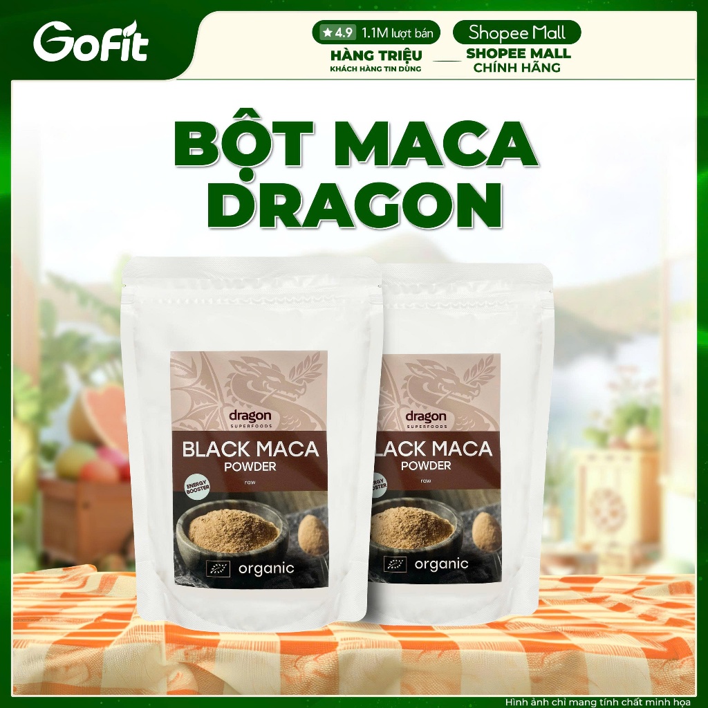 Bột Maca Đen Hữu Cơ Dragon Superfoods 100g